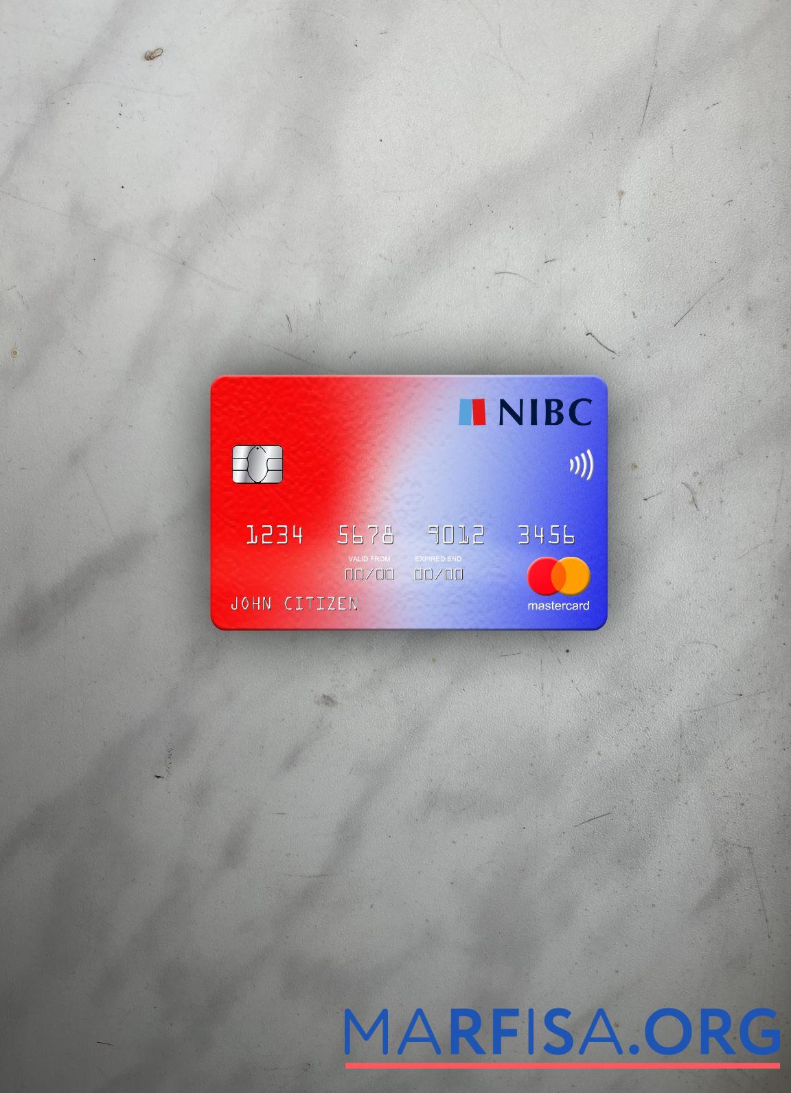 Printable Netherlands NIBC Bank mastercard photolook front example